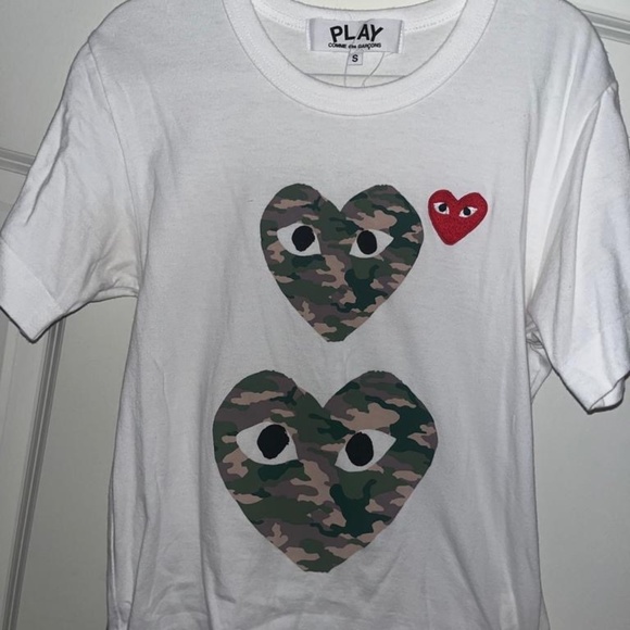 COMME DES GARÇONS PLAY white camouflage shirt - Picture 6 of 6